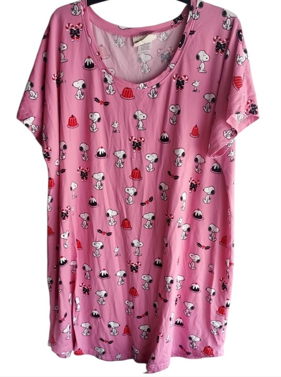 Peanuts Other - Pink Snoopy Print Nightshirt